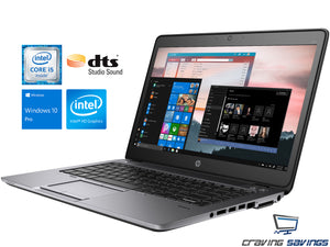 Refurbished HP EliteBook 820 G2 Notebook, 12.5" HD Display, Intel Core i5-5300U Upto 2.9GHz, 16GB RAM, 512GB SSD, Wifi, BT, Fingerprint Reader, Docking Connector, Windows 10 Pro