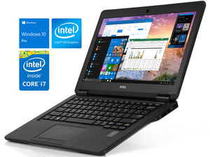 Refurbished Dell Latitude E7250 12.5" HD Notebook, Intel Dual-Core i7-5600U Upto 3.2GHz, 8GB RAM, 256GB SSD, HDMI, Mini DisplayPort, Card Reader, Wi-Fi, Bluetooth, Windows 10 Pro