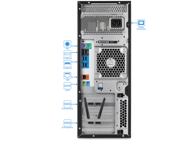 HP Z440 Workstation Desktop, E5-1607 v4 3.1GHz, 16GB RAM, 1TB SSD+1TB HDD,  2x NVS 310, Win10Pro