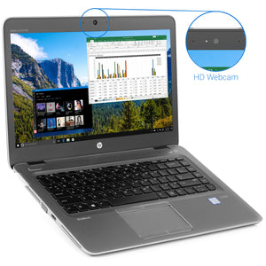 Refurbished HP EliteBook 840 G3 Notebook, 14" FHD Display, Intel Core i5-6300U Upto 3.0GHz, 8GB RAM, 1TB SSD, VGA, DisplayPort, Card Reader, Wi-Fi, Bluetooth, Windows 10 Pro