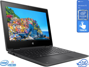 HP ProBook x360 2-in-1, 11.6" HD Touch Display, Intel Celeron N4020 Upto 2.8GHz, 4GB RAM, 256GB SSD, HDMI, Wi-Fi, Bluetooth, Windows 10 Pro