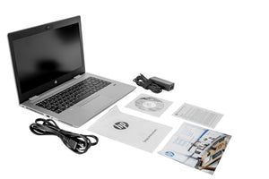 Refurbished HP ProBook 645 G4 Notebook, 14" FHD Display, AMD Ryzen 7 2700U Upto 3.8GHz, 8GB RAM, 128GB NVMe SSD, Vega 10, VGA, HDMI, DisplayPort via USB-C, Card Reader, Wi-Fi, Bluetooth, Windows 10 Pro