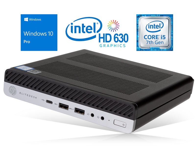 HP EliteDesk 800 G3 Mini PC, Intel i5-7500 8GB RAM 256GB NVMe SSD