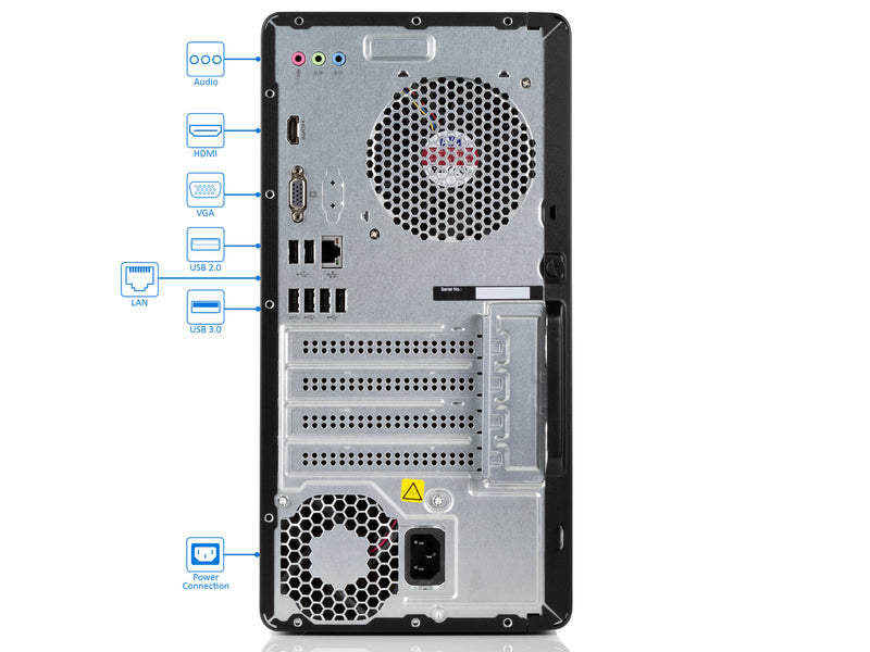 Refurbished HP Pavilion 590 Desktop, Intel Quad-Core i3-8100 3.6 