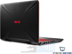 ASUS TUF FX 15.6" FHD IPSLaptop, i5-83000H, 16GB RAM, 256GB NVMe SSD+1TB HDD, GTX 1050 Ti, W10P