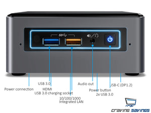 NUC7i7BNH Mini PC, i7-7567U 3.5GHz, 32GB RAM, 1TB SSD, Win10Pro