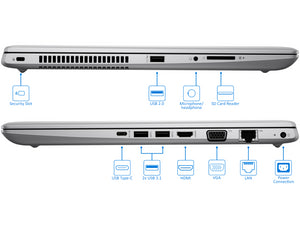 Refurbished HP ProBook 450 G5 Notebook, 15.6" HD Touch Display, Intel Core i5-8250U Upto 3.4GHz, 16GB RAM, 512GB SSD, HDMI, VGA, Card Reader, Wi-Fi, Bluetooth, Windows 10 Pro