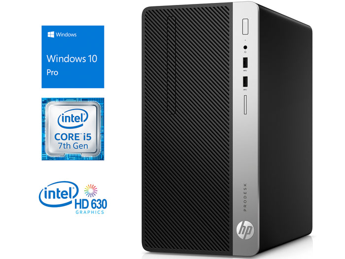 HP ProDesk 400 G4 Microtower Desktop, i5-7500, 8GB RAM, 1TB SSD+1TB HDD, Win10Pro