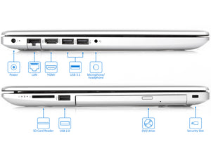 HP 15.6" Touch Laptop, 15.6" HD Touch, i5-8250U Quad-core, 8GB RAM, 128GB SSD, Win10Pro