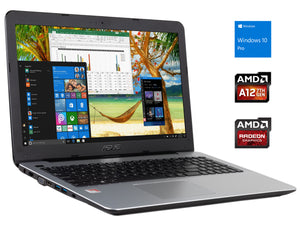 Asus X555QA 15.6" HD Laptop, A12-9720P, 8GB RAM, 256GB SSD, Win10Pro