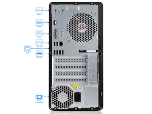 HP Pavilion 590 Micro Tower Desktop, Ryzen 5 2400G, 8GB RAM, 1TB NVMe SSD+1TB HDD, RX Vega 11, W10P