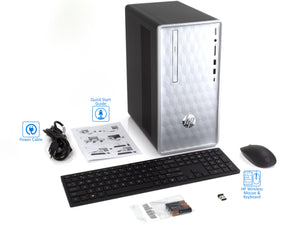 Refurbished Refurbished HP Pavilion 590 Desktop, Intel 6-Core i5-8400 Upto 4.0GHz, 8GB RAM, 256GB SSD, DVD-RW, VGA, HDMI, Card Reader, Wi-Fi, Bluetooth, Windows 10 Home