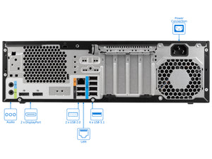 HP Z2 G4, i5-8500, 32GB RAM, 512GB SSD, DVDRW, Windows 10 Pro