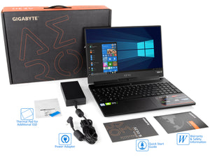 Gigabyte Aero 15-X9 Laptop, 15.6" IPS FHD, i7-8750H, 8GB RAM, 256GB NVMe SSD, RTX 2070, Win10Pro