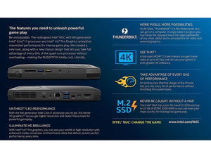 NUC NUC6i7KYK Mini PC/HTPC, i7-6770HQ, 8GB RAM, 512GB SSD, Win10Pro