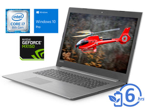 Lenovo 330, 17" HD+, i7-8550U, 8GB RAM, 256GB SSD, MX150, DVDRW, Windows 10 Pro