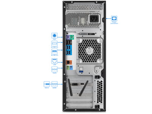 HP Z440 Workstation Desktop, E5-1607 v4 3.1GHz, 8GB RAM, 256GB SSD+1TB HDD, GT 1030, Win10Pro