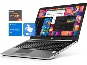 HP 15.6" HD Touch Laptop, Ryzen 5 2500U, 16GB RAM, 256GB SSD, Win10Pro