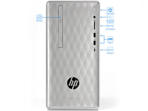 HP Pavilion 590 Mini Tower, A12-9800, 8GB RAM, 128GB SSD+1TB HDD, Win10Pro