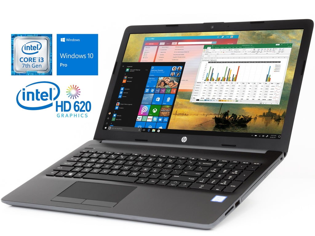 HP 15t Touch Laptop, 15.6" HD Touch, i3-7100U 2.4 GHz, 8GB RAM, 256GB SSD+1TB HDD, Win10Pro