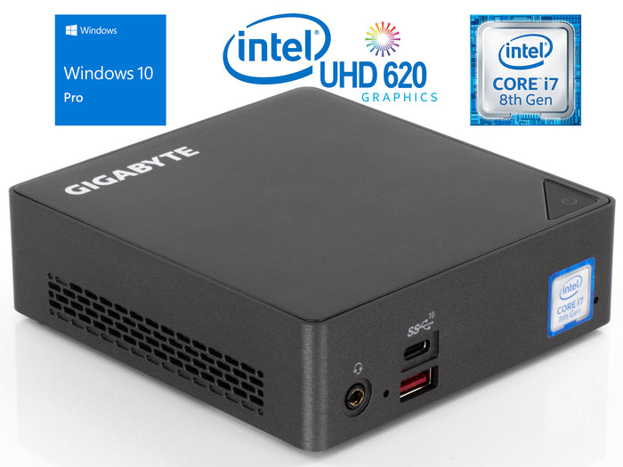 GIGABYTE BRIX Mini PC, i7-8550U, 16GB RAM, 512GB NVMe SSD, Win10Pro