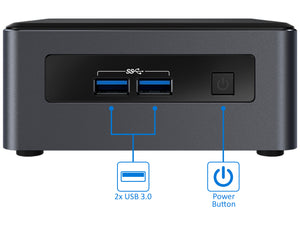 NUC7i3DNHE Mini Desktop, i3-7100U 2.4GHz, 16GB RAM, 512GB SSD, Win10Pro