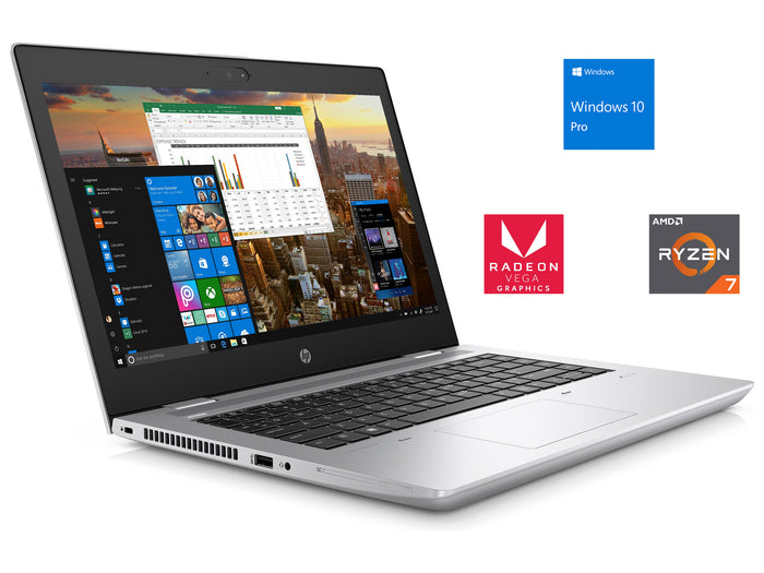 HP ProBook 645 G4 Laptop, 14" HD, Ryzen 7 2700U, 8GB RAM, 2TB NVMe SSD+1TB HDD, RX Vega 10, W10P