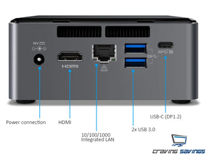 NUC7i7BNH Mini PC, i7-7567U 3.5GHz, 32GB RAM, 1TB SSD, Win10Pro