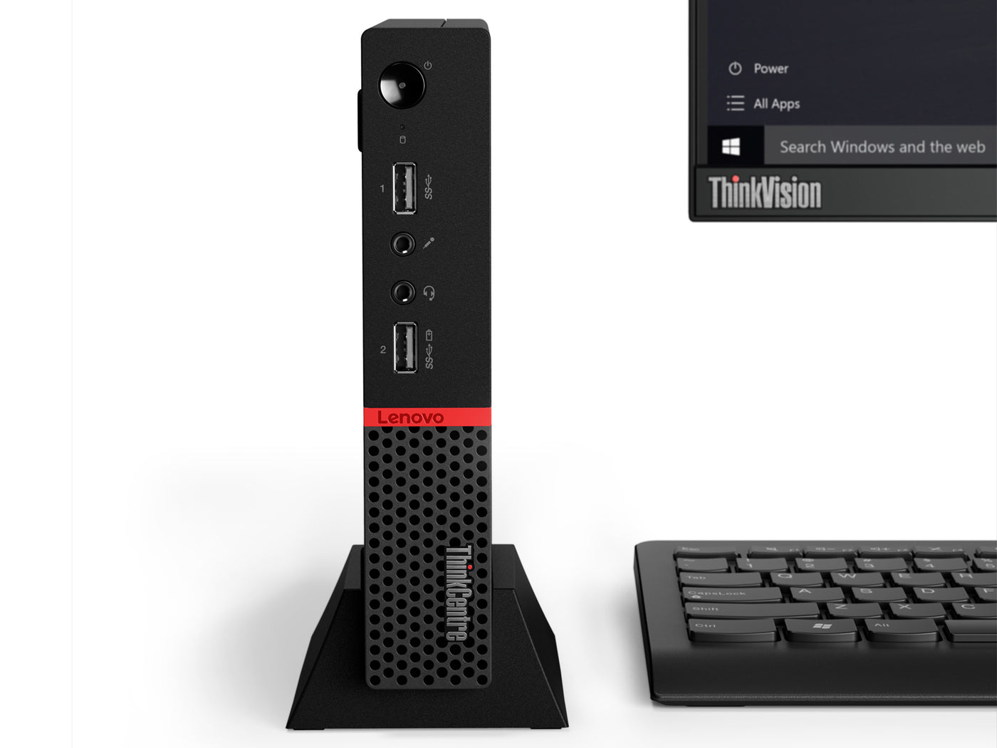 Lenovo ThinkCentre M715q Tiny Desktop, Ryzen 5 PRO 2400GE, 16GB RAM, 128GB  NVMe SSD+1TB HDD, W10P