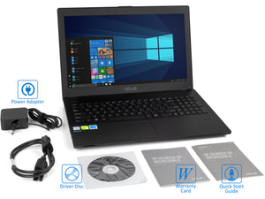 Asus Pro P2540UB Laptop, 15.6" FHD, i7-8550U, 20GB RAM, 512GB SSD+1TB HDD, MX110, Win10Pro