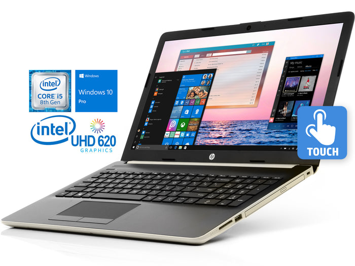 HP 15.6" HD Touch Laptop, i5-8250U, 16GB RAM, 512GB NVMe SSD+1TB HDD, Win10Pro