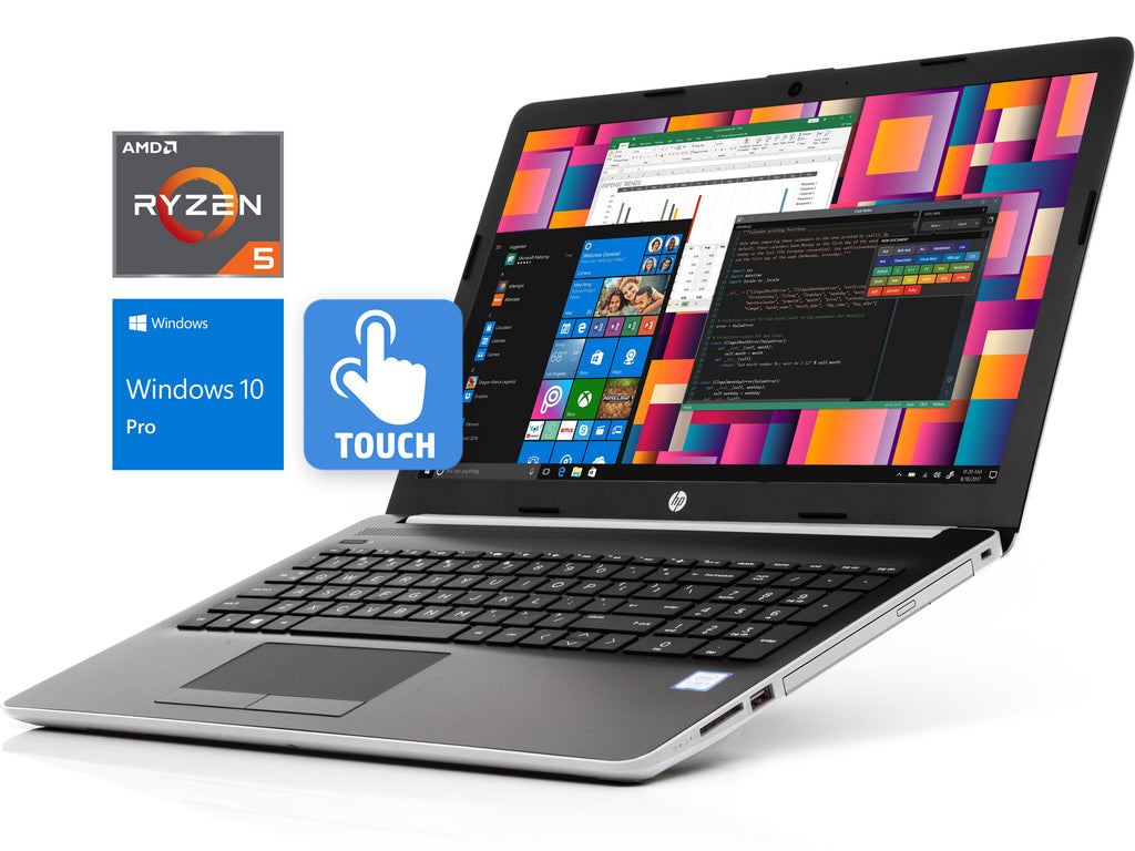 HP 15.6" HD Touch Laptop, Ryzen 5 2500U, 32GB RAM, 512GB SSD, Win10Pro