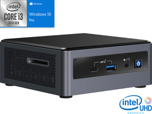 Intel NUC10i3FNH, i3-10110U, 8GB RAM, 128GB SSD +1TB HDD, Windows 10 Pro