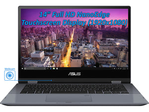 ASUS VivoBook Flip 14 Laptop, 14" IPS FHD Touch, i3-8130U, 20GB RAM, 512GB SSD, Win10Pro