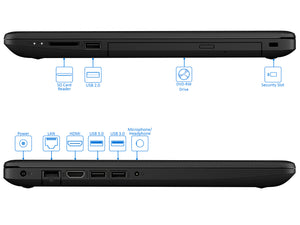 HP 15.6" HD Laptop, i3-8130U, 8GB RAM, 128GB NVMe SSD+1TB HDD, Win10Pro