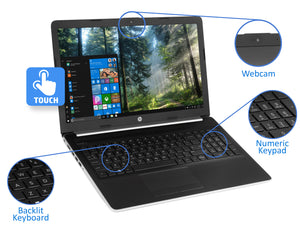 HP 15 , 15" HD Touch, i5-8250U, 8GB RAM, 2TB SSD +1TB HDD, Windows 10 Home