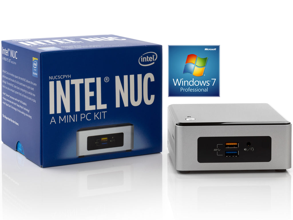 NUC5CPYH Mini Desktop/HTPC, Celeron N3050, 8GB RAM, 512GB SSD, Win7Pro