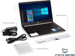 HP 14.0" HD Laptop, i3-7100U 2.4GHz, 8GB RAM, 128GB SSD, Win10Pro