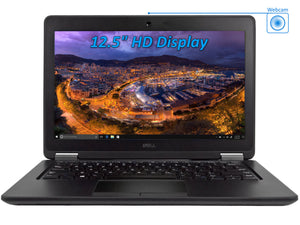 Refurbished Dell Latitude E7250 12.5" HD Laptop, i5-5300U, 16GB RAM, 180GB SSD, Win 10 Pro
