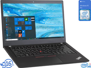 Lenovo thinkPad T490 Notebook, 14" HD Display, Intel Core i5-8365U Upto 4.1GHz, 32GB RAM, 256GB NVMe SSD, HDMI, DisplayPort via USB-C, Wi-Fi, Bluetooth, Windows 10 Pro