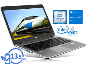 HP EliteBook 840 G3 Notebook, 14" FHD Display, Intel Core i5-6300U Upto 3.0GHz, 8GB RAM, 256GB SSD, VGA, DisplayPort, Card Reader, Wi-Fi, Bluetooth, Windows 10 Pro (8DZ57UT)