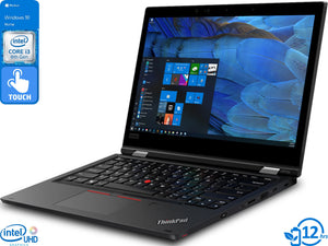 Lenovo ThinkPad L390 Yoga 2-in-1, 13.3" IPS FHD Touch Display, Intel Core i3-8145U Upto 3.9GHz, 4GB RAM, 256GB SSD, HDMI, DisplayPort via USB-C, Card Reader, Wi-Fi, Bluetooth, Windows 10 Home