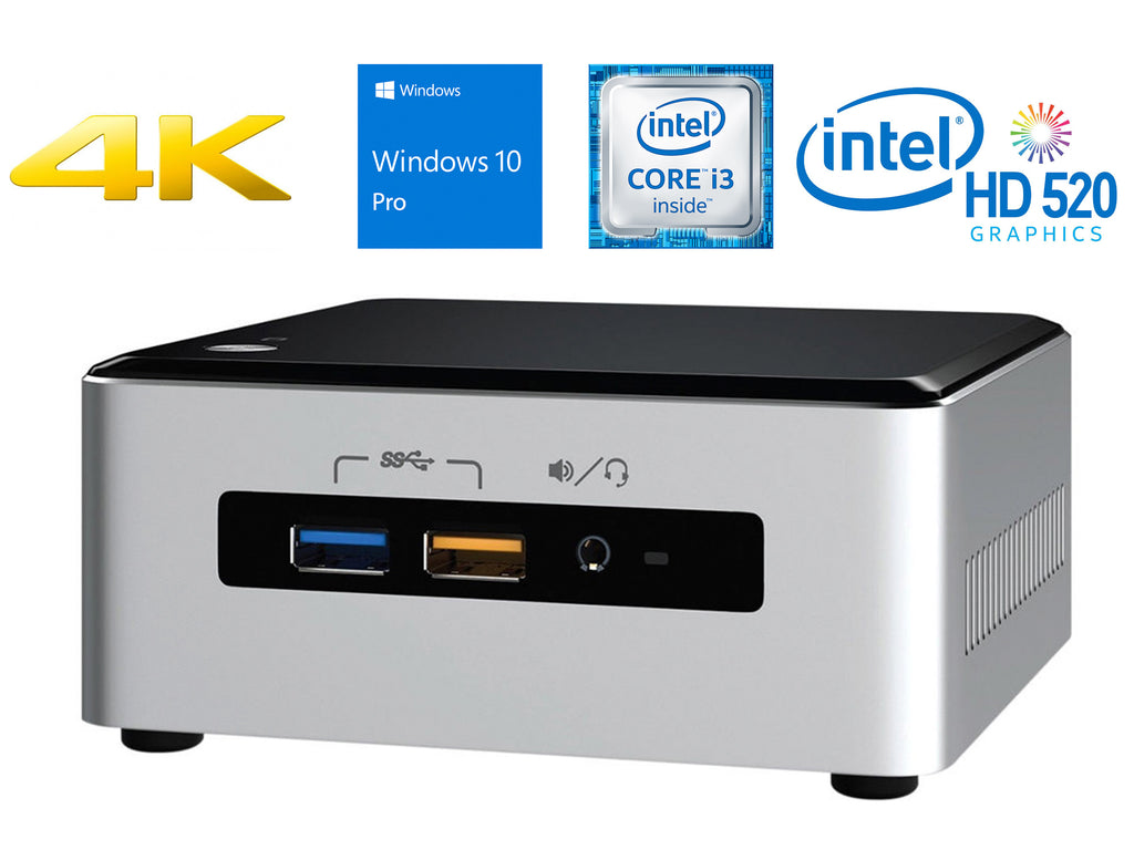 NUC6i3SYH Mini Desktop, i3-6100U 2.3GHz, 8GB RAM, 1TB SSD, Win10Pro