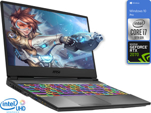 MSI GP65 Leopard, 15" FHD, i7-10750H, 16GB RAM, 512GB SSD, RTX 2070, Win10 Pro