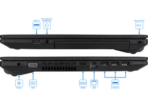 Asus Pro P2540UB Laptop, 15.6" FHD, i7-8550U, 12GB RAM, 1TB SSD+1TB HDD, MX110, Win10Pro
