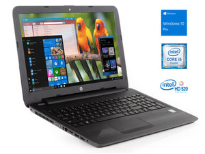 Hp 250 G5 15.6" HD Laptop, i5-6200U, 4GB RAM, 256GB SSD, DVDRW, Windows 10 Pro
