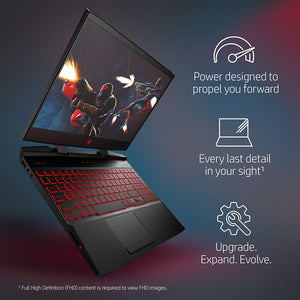 HP Omen 15.6" IPS FHD Laptop, i7-8750H, 16GB RAM, 1TB SSD+1TB HDD, Geforce GTX 1050 Ti, Win10Pro