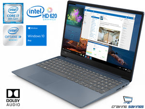 Lenovo IdeaPad 330s 15.6" HD Laptop, i7-8550U, 12GB RAM, 128GB SSD+16GB M.2 Optane,, Win10Pro