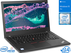 Lenovo ThinkPad T480, 14" FHD, i7-8650U, 8GB RAM, 256GB SSD, MX150, Win10 Pro