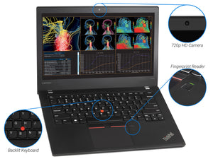 Lenovo ThinkPad T470s, 14" FHD, i5-6300U, 12GB RAM, 128GB SSD, Windows 10 Pro
